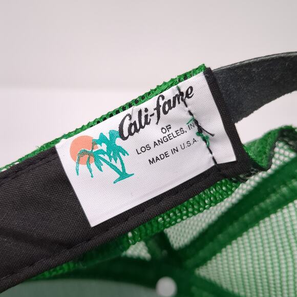 '90 The Beavers Slideback Trucker Hat Green OS Adjustable Cali-Fame Vintage - Picture 9 of 9